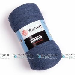 Трикотажна пряжа YarnArt "Ribbon / Рібон"  №761(джинс)