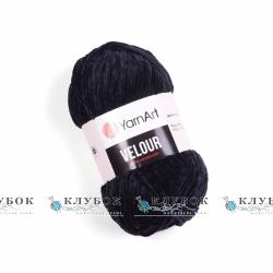 Пряжа Yarnart «Velour / Велюр» Турция №842(черный)