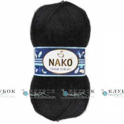 Пряжа NAKO «Mohair Delicate / Мохер Делікат» Туреччина №6130/217(чорний)