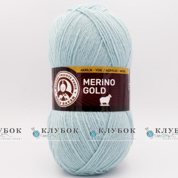 Пряжа полушерсть Madame Tricote «Merino Gold / Мерино Голд» Турция №135(мятно голубой)