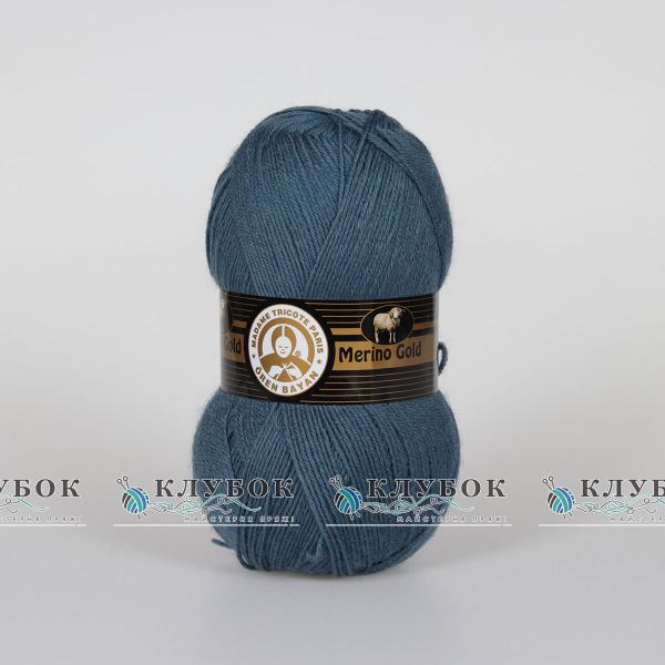 Пряжа полушерсть Madame Tricote «Merino Gold / Мерино Голд» Турция №018(петроль)