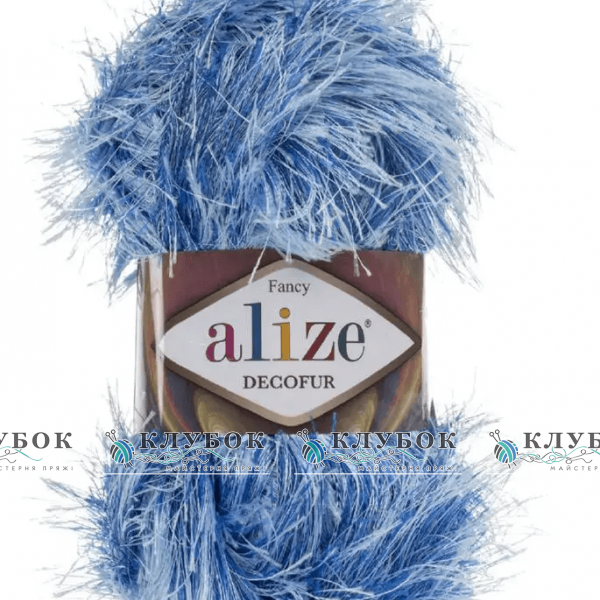 Пряжа Alize "Decofur / Декофур" Туреччина №1370(блакитний меланж)