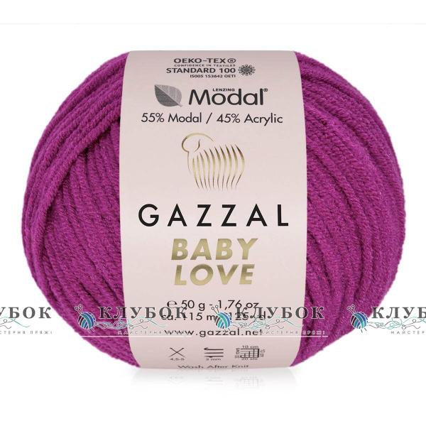 Пряжа Gazzal «Baby Love / Беби Лав» Турция №1603(фуксия)