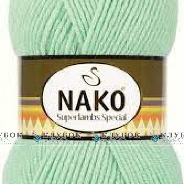 Пряжа полушерсть Nako «Superlambs Special / Суперлембс Спешл» Турция №3726(мята)