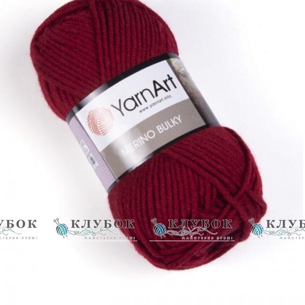 Пряжа полушерсть YarnArt «Merino BYLKY / Мерино Балка» Турция №3024(бордо)