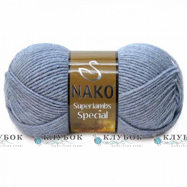 Пряжа полушерсть Nako «Superlambs Special / Суперлембс Спешл» Турция №23135(светлый джинс)