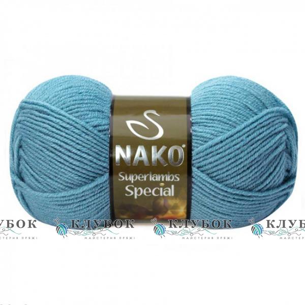 Пряжа полушерсть Nako «Superlambs Special / Суперлембс Спешл» Турция №313(голубой кафтан)