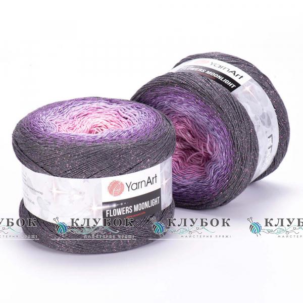 Пряжа YarnArt «Flowers Moonlight / Фловерс Флауерс» Турция №3276(с металликом)
