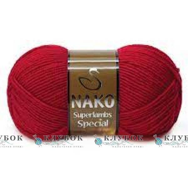 Пряжа полушерсть Nako «Superlambs Special / Суперлембс Спешл» Турция №4426(красный)