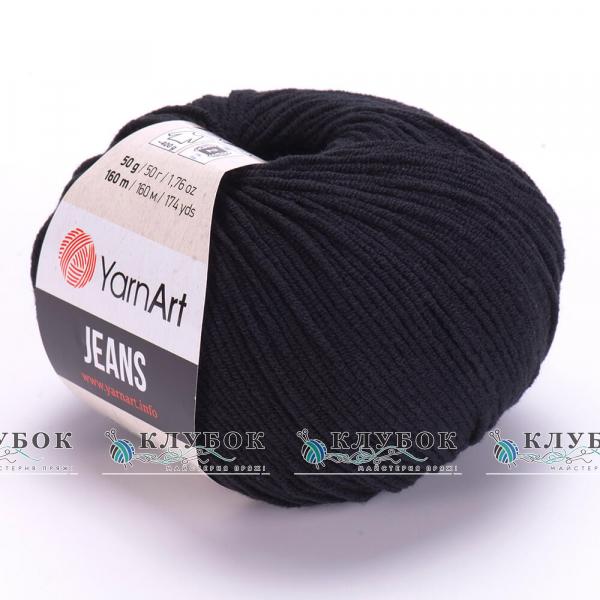 Пряжа YarnArt «Jeans / Джинс» Турция №53(черный)