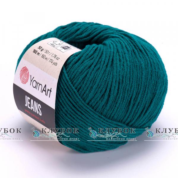 Пряжа YarnArt «Jeans / Джинс» Турция №63(изумруд)