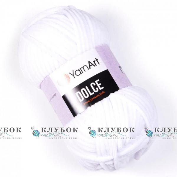 Плюшева пряжа YarnArt «Dolce / Дольче» №741(білий)