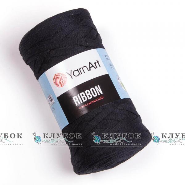 Трикотажная пряжа YarnArt «Ribbon / Рибон»  №750(черный)