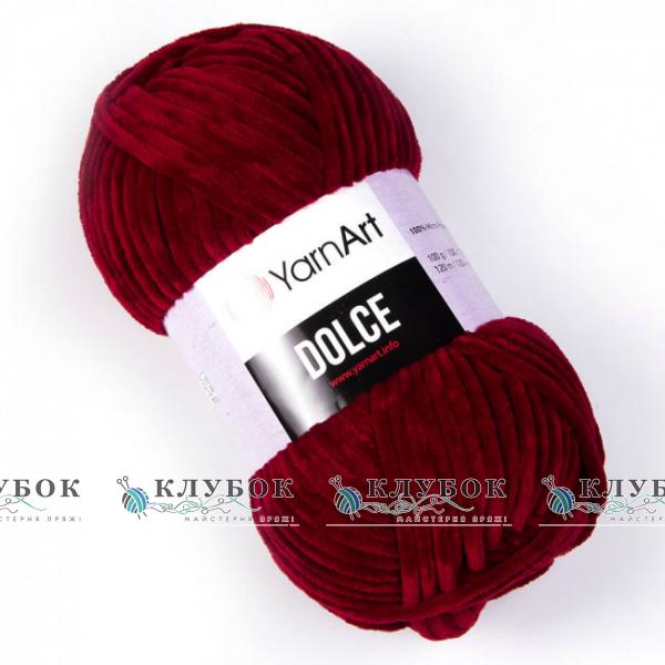 Плюшева пряжа YarnArt «Dolce / Дольче»  №752(бордовий)