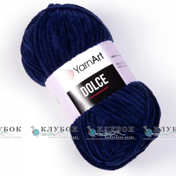 Плюшевая пряжа YarnArt «Dolce / Дольче»   №756(темно синий)