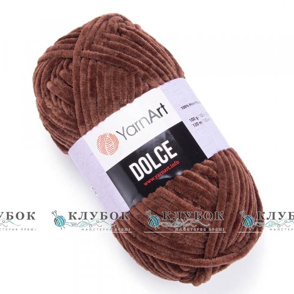 Плюшева пряжа YarnArt «Dolce / Дольче» №791(шоколад)