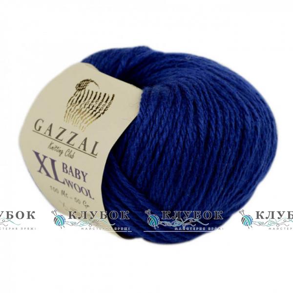 Пряжа напіввовна Gazzal "Baby Wool XL / Бебі Вул XL" Туреччина №802(синій)
