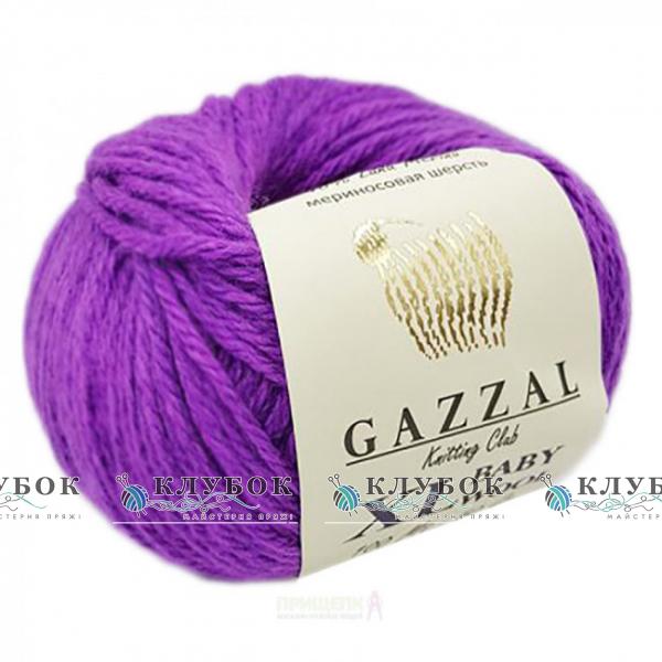Пряжа напіввовна Gazzal "Baby Wool XL / Бебі Вул XL" Туреччина №815(фуксія)