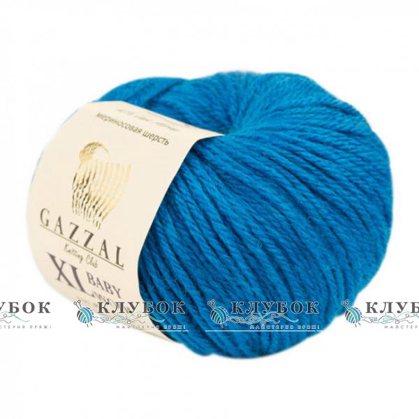Пряжа напіввовна Gazzal "Baby Wool XL / Бебі Вул XL" Туреччина №822(електрик)