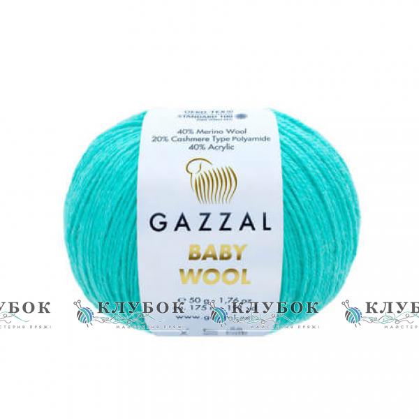 Пряжа Gazzal "Baby Wool / Бебі Вул" Туреччина №832(смарагд)