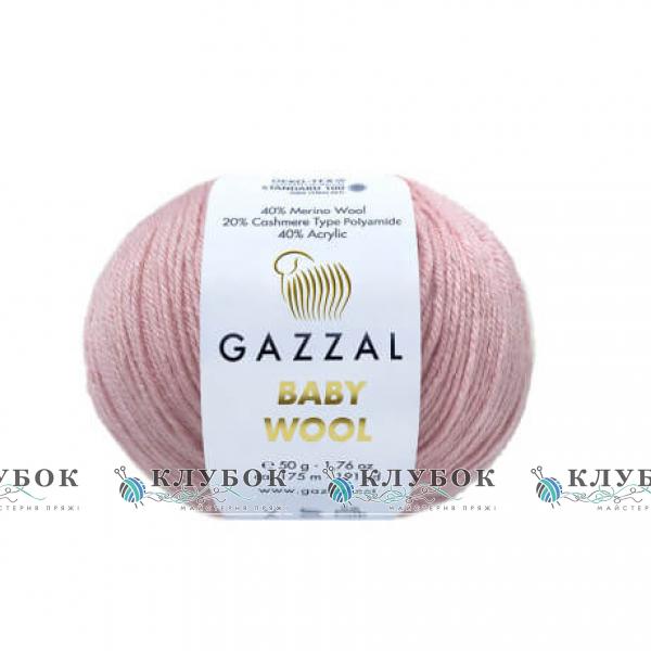 Пряжа Gazzal «Baby Wool / Беби Вул» Турция №845(пудра)