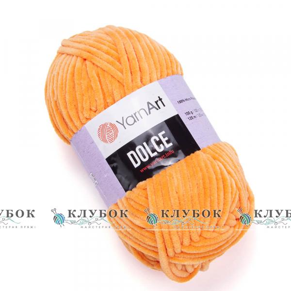 Плюшевая пряжа YarnArt «Dolce / Дольче» №852(мандарин)
