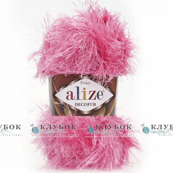 Пряжа Alize «Decofur / Декофур» Турция №98(розовый)