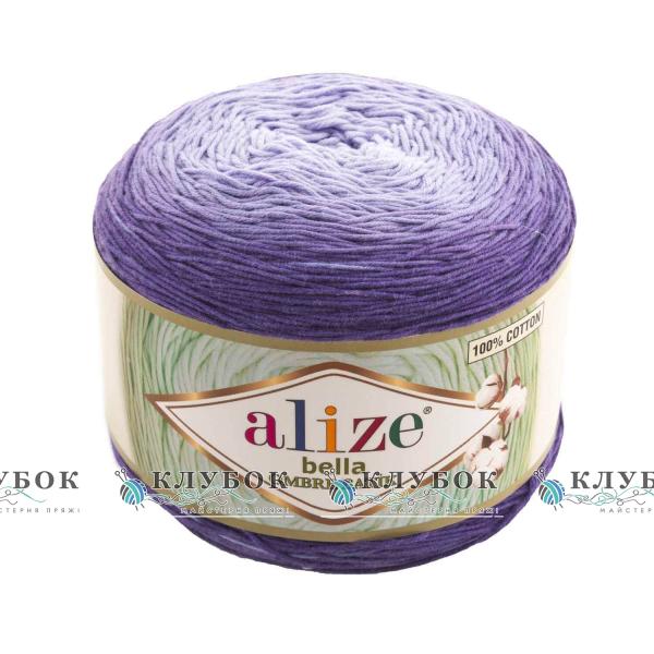 Пряжа Ализе«BELLA OMBRE BATIK / Белла Омбре Батік» Турция № 7406(сиреневый)
