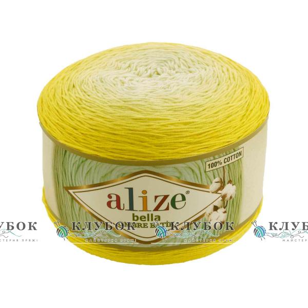 Пряжа Ализе«BELLA OMBRE BATIK / Белла Омбре Батік» Турция № 7414(желтый)