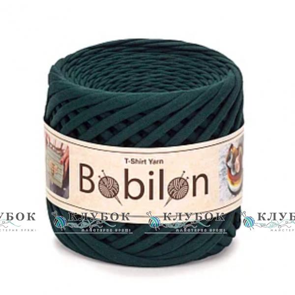 Трикотажная пряжа Bobilon Medium / Бобилон Медиум 7-9мм  (темно зеленый)