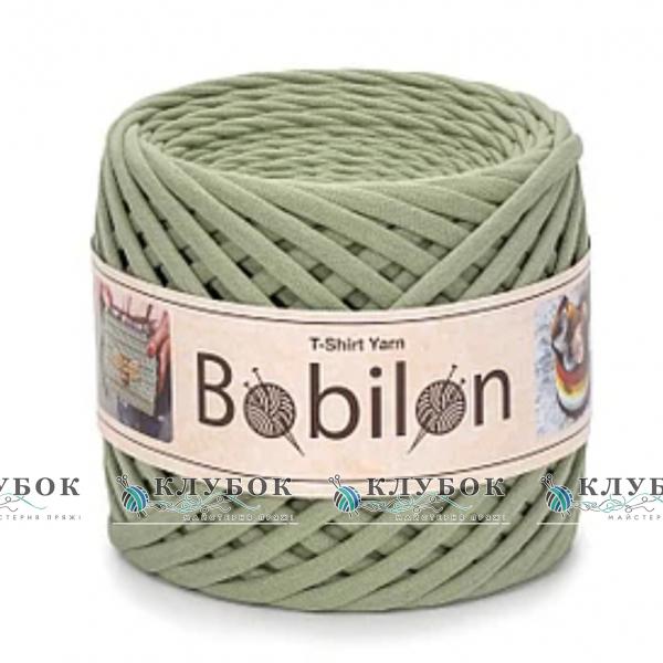 Трикотажная пряжа Bobilon Medium / Бобилон Медиум 7-9мм  (оливковый)
