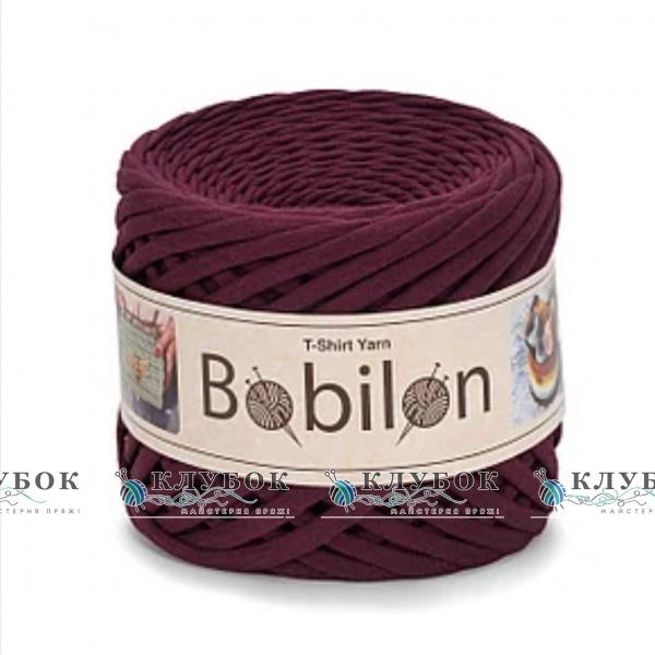 Трикотажна пряжа Bobilon Medium / Бобілон Медіум 7-9мм   (баклажан)