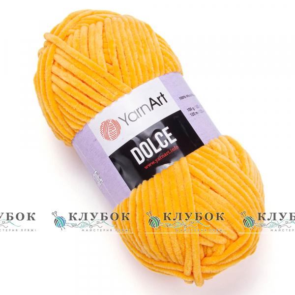 Плюшевая пряжа YarnArt «Dolce / Дольче» №853(желтый)