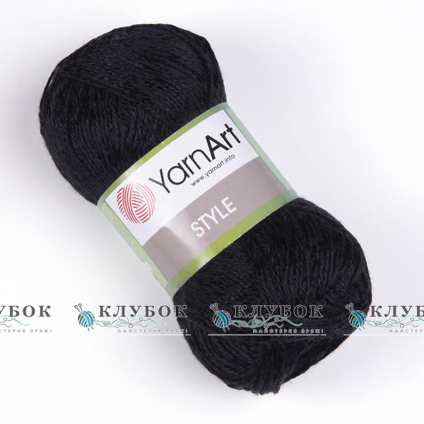 Пряжа YarnArt "Style \ Стиль" Туреччина №651(чорний)