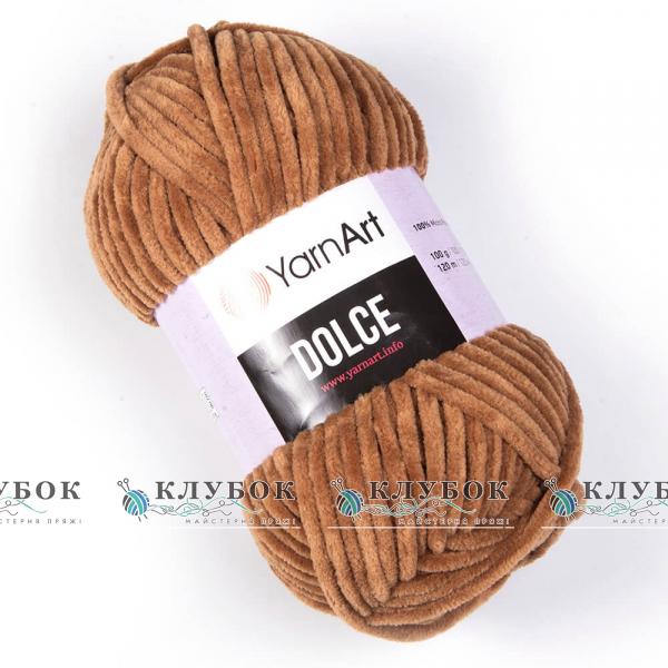 Плюшевая пряжа YarnArt «Dolce / Дольче» №765(молочный шоколад)