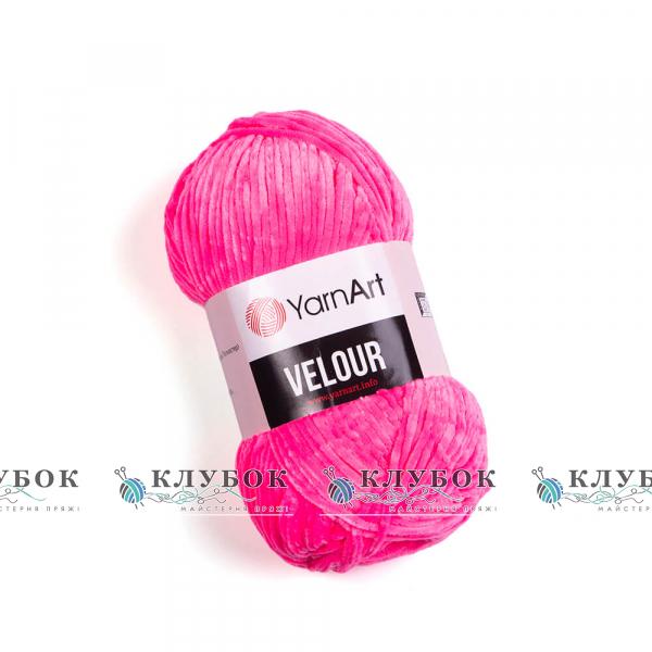 Пряжа Yarnart «Velour / Велюр» Турция №860(ярко розовый)