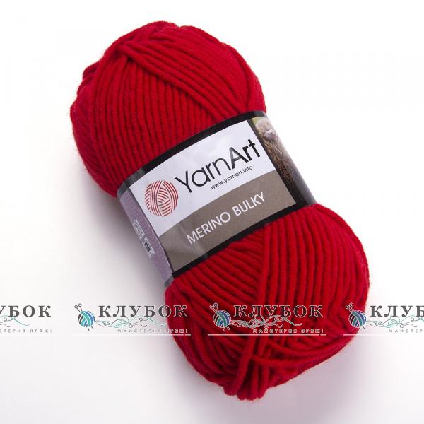 Пряжа полушерсть YarnArt «Merino BYLKY / Мерино Балка» Турция №156(красный)
