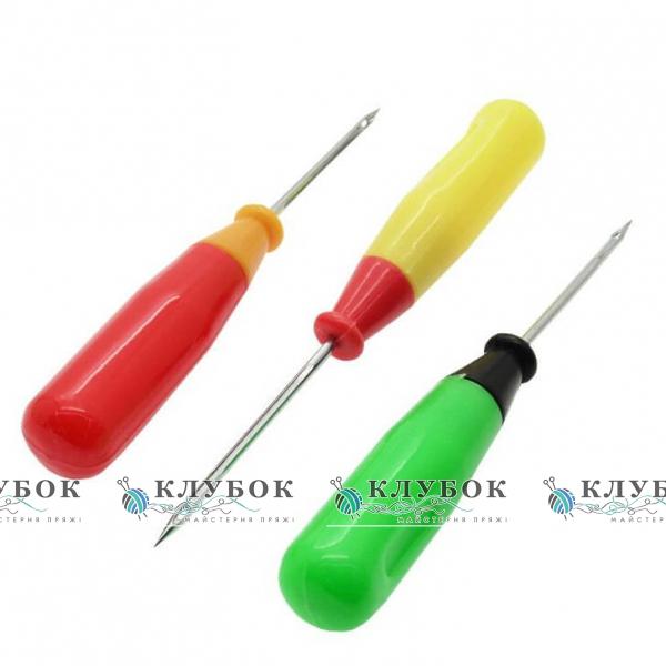 Шило з вушком, пластикова ручка 13см