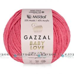 Пряжа Gazzal «Baby Love / Беби Лав» Турция №1612(коралл)