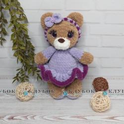 Игрушка Мишка в платье (25см)