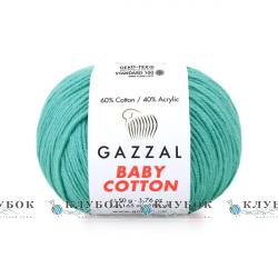 Пряжа Gazzal "Baby Cotton \ Бебі Коттон" Туреччина №3426(бірюзовий)