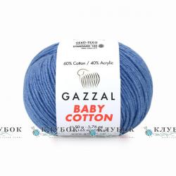 Пряжа Gazzal "Baby Cotton \ Бебі Коттон" Туреччина №3431(джинс)
