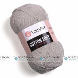 Пряжа YarnArt "Cotton Soft / Коттон Софт" Туреччина №49(світло сірий)