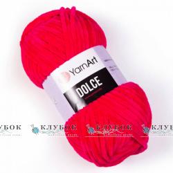 Плюшева пряжа YarnArt «Dolce / Дольче»  №759(малиновий)
