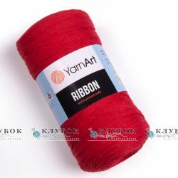 Трикотажна пряжа YarnArt "Ribbon / Рібон" №785(червоний)