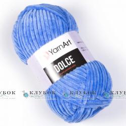 Плюшева пряжа YarnArt «Dolce / Дольче» №777(синій)