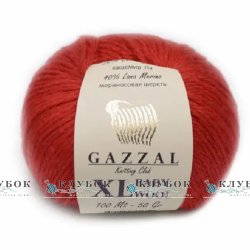 Пряжа напіввовна Gazzal "Baby Wool XL / Бебі Вул XL" Туреччина №811(червоний)