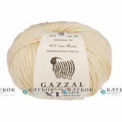 Пряжа напіввовна Gazzal "Baby Wool XL / Бебі Вул XL" Туреччина №829(кремовий)