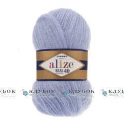 Пряжа Alize "Angora Real 40 / Ангора Реал 40" Туреччина №40(блакитний)