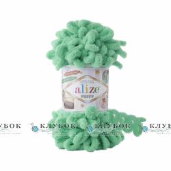 Плюшева пряжа Alize «Puffy / Пуффі»  №741(м'ята)